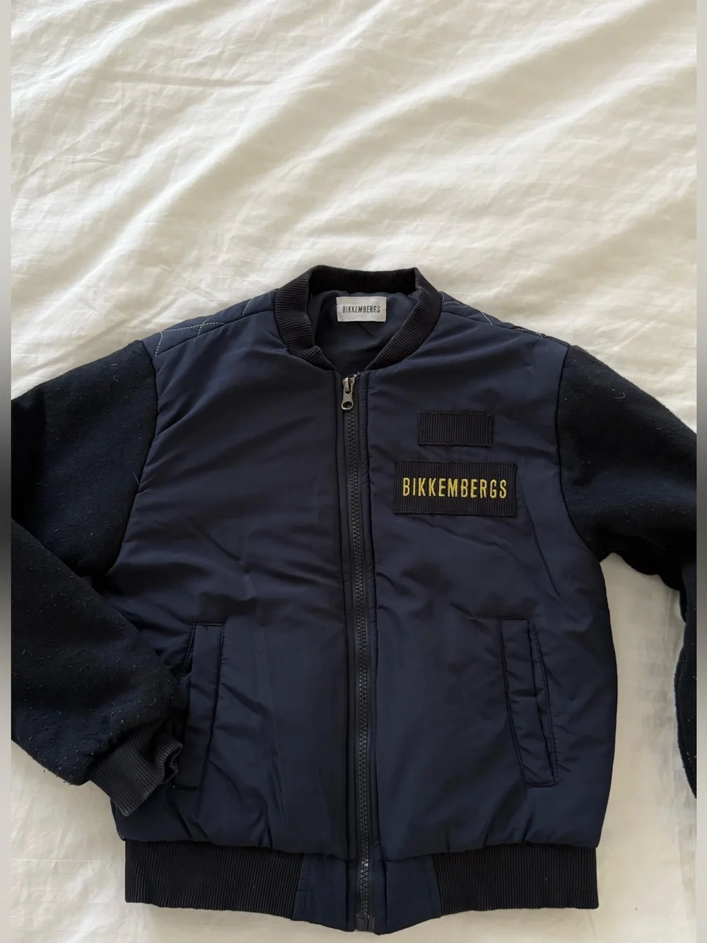 Bikkembergs kids Navy Bomber Jacket
